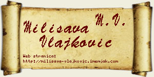 Milisava Vlajković vizit kartica